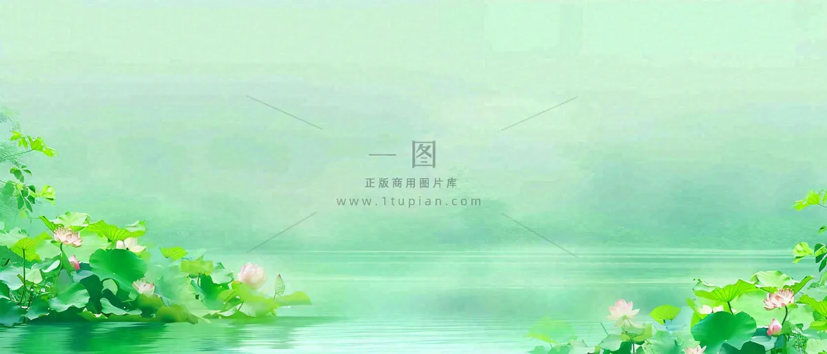 春天河面湖面花草意境古风，春分谷雨