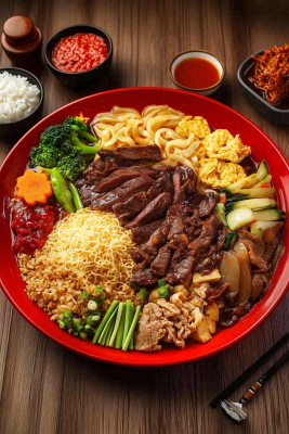 麻辣烫麻辣拌小吃美食摄影图