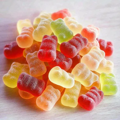 软糖糖果甜蜜美食摄影图