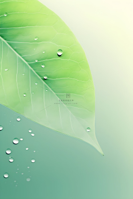 简约清新渐变黄绿色树叶纹理背景 简约清新渐变黄绿色树叶纹理背景