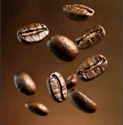 咖啡豆散落摄影图