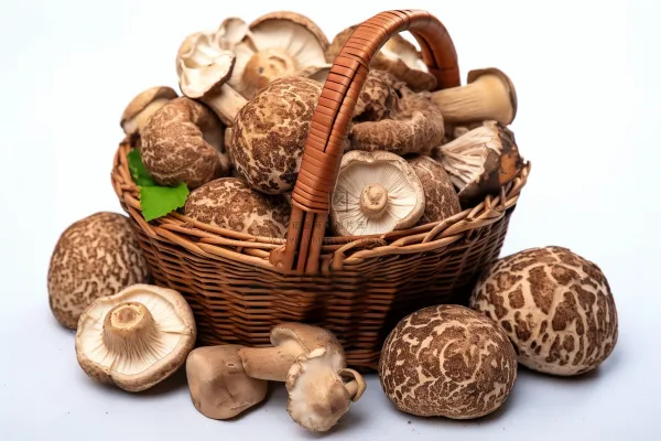 香菇蘑菇干货实物菌类摄影图