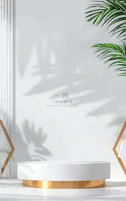 美妆护肤3d展台清新背景 美妆护肤3d展台清新背景