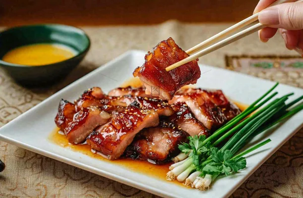 美味广式叉烧美食摄影图