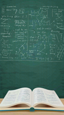 黑板书写粉笔知识阅读创意世界读书日插画背景