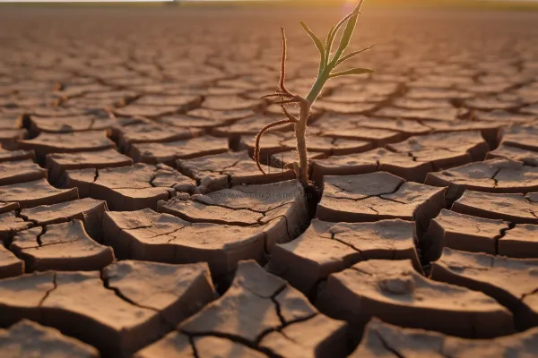 缺水干裂的土地地面干枯摄影图