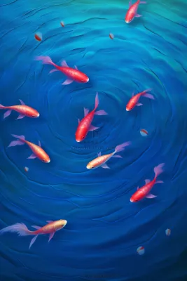 简约蓝色荷叶节气背景 简约蓝色荷叶节气背景