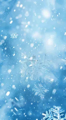 冬天白雪覆盖寒冷唯美雪景小寒插画背景