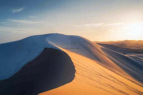 沙漠敦煌沙丘黄土大漠风光摄影图