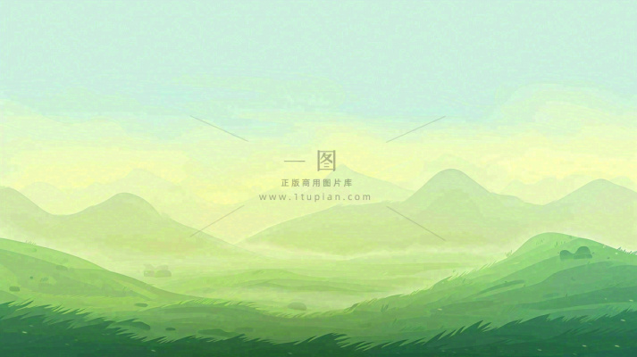 绿色延绵山脉意境国风 绿色延绵山脉意境国风