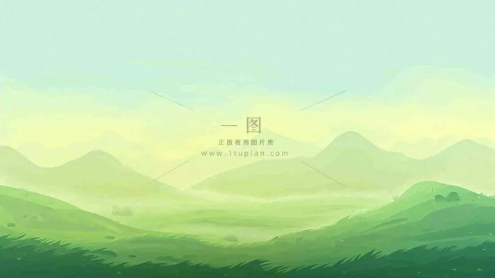 绿色延绵山脉意境国风 绿色延绵山脉意境国风