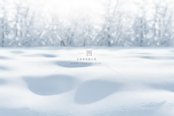 冬季下雪天白雪覆盖大地美景摄影图