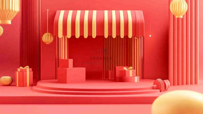 年货节促销电商背景