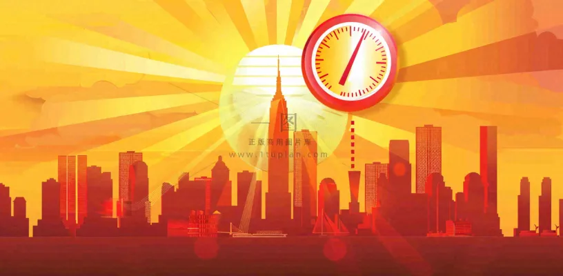 高温预警通知公告背景 高温预警通知公告背景