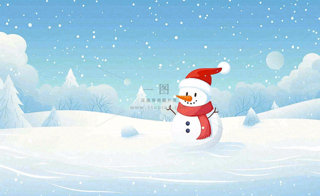 唯美卡通冬天冬季雪地雪人立冬冬至小雪大雪插画背景 唯美卡通冬天冬季雪地雪人立冬冬至小雪大雪插画背景
