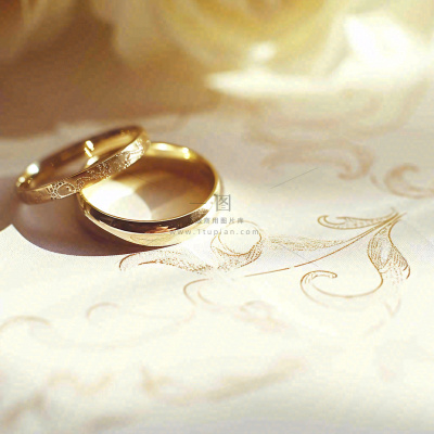 爱情婚礼婚姻戒指珠宝配饰，浪漫情人节摄影图