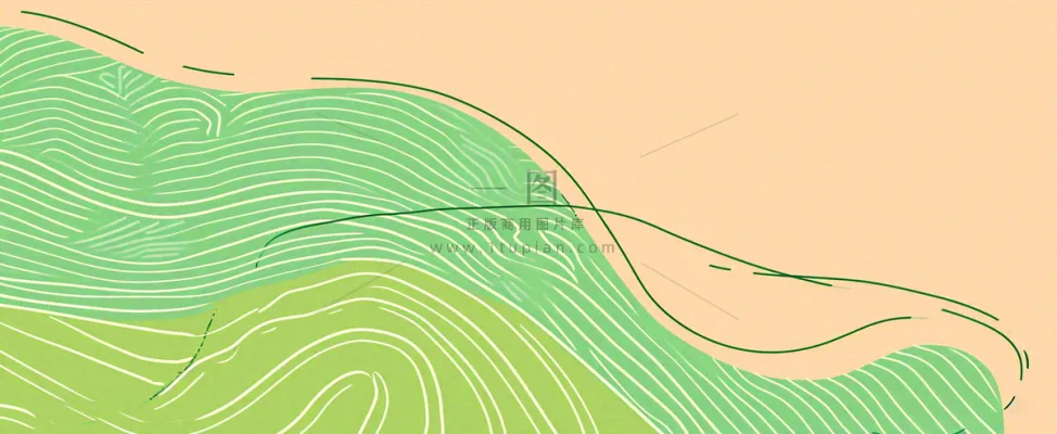 绿色清新条纹波浪简约背景