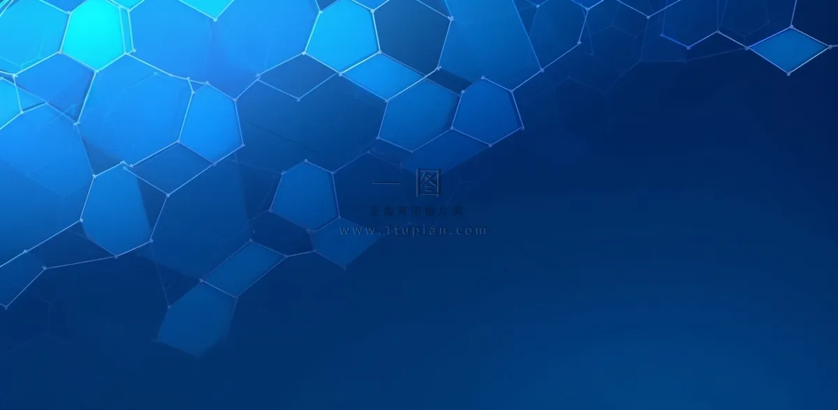 蓝色科技六边形几何形背景