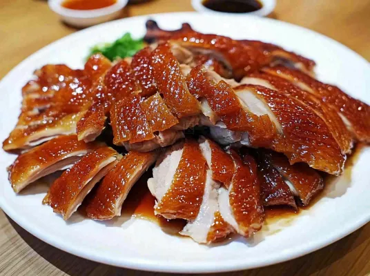 美味烧鸭广式美食摄影图