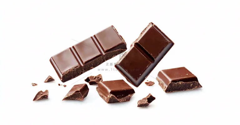 黑巧巧克力美味美食摄影图
