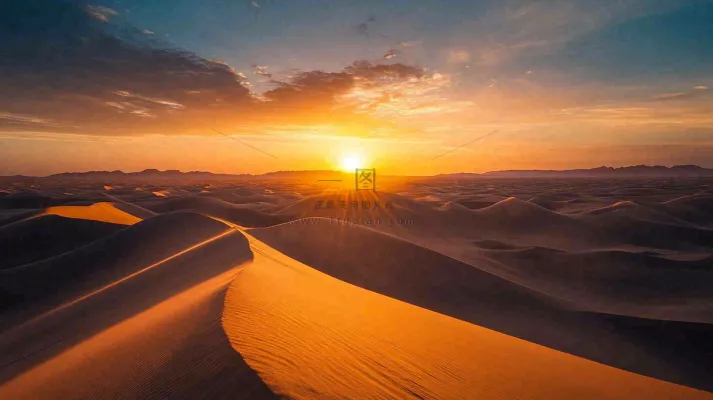 沙漠敦煌沙丘黄土大漠风光摄影图