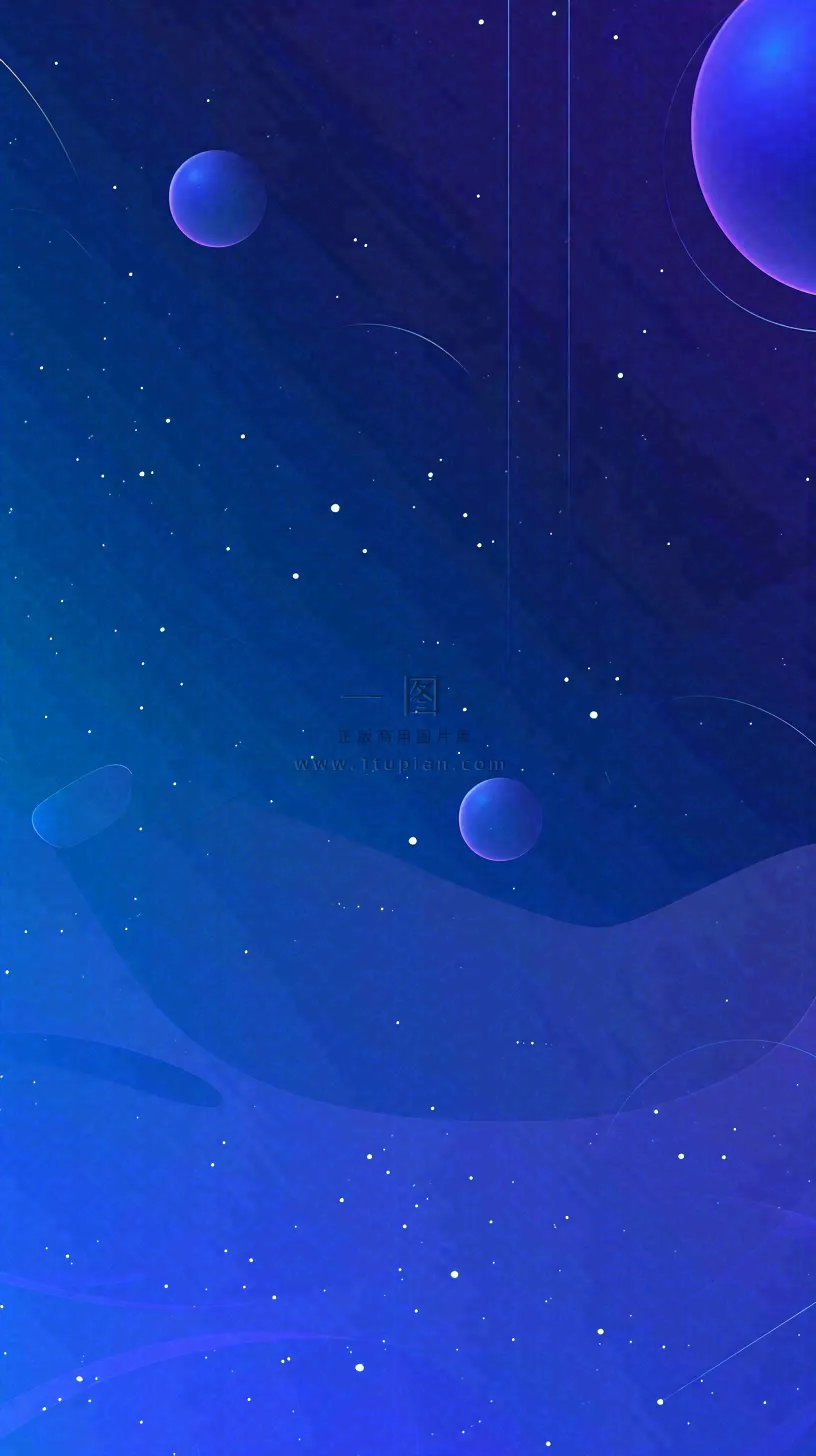 蓝紫色渐变星空科幻简约背景