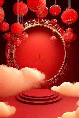 年货节促销电商背景