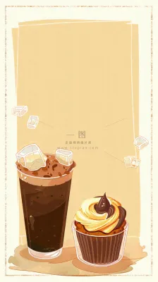 夏日饮品饮料清凉背景