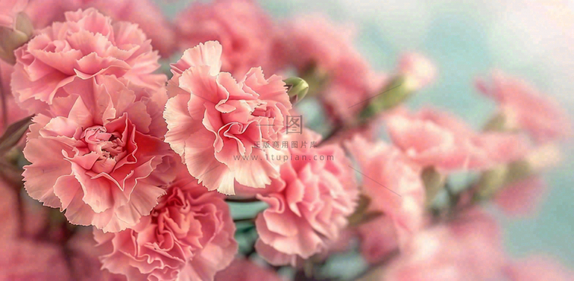 粉色康乃馨鲜花妇女节摄影图