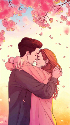 简约渐变浪漫爱心情侣情人节温馨爱情