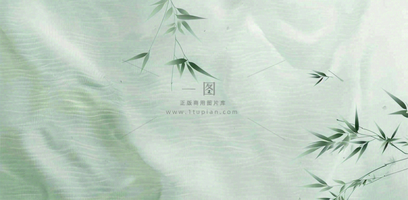 青色雨天竹叶竹子天青色烟雨雨水谷雨清明端午插画背景 青色雨天竹叶竹子天青色烟雨雨水谷雨清明端午插画背景