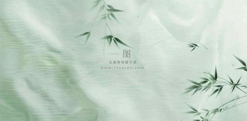青色雨天竹叶竹子天青色烟雨雨水谷雨清明端午插画背景 青色雨天竹叶竹子天青色烟雨雨水谷雨清明端午插画背景