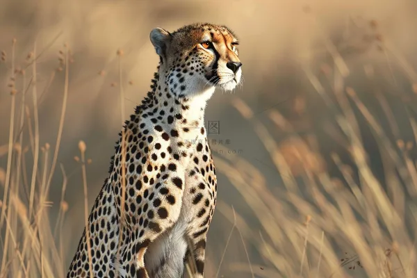 草原上的猎豹国家保护动物非洲摄影图