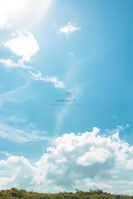 蓝天白云天气天空摄影图