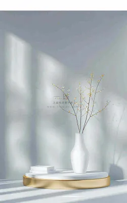 美妆护肤3d展台清新背景