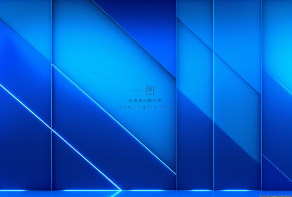 蓝色几何形线条科技背景 蓝色几何形线条科技背景