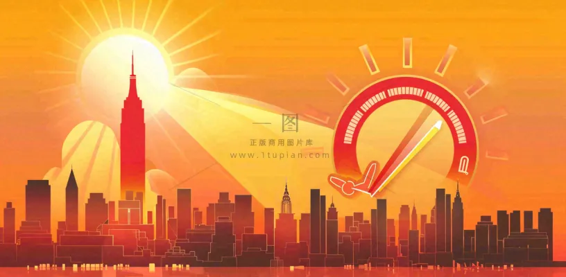 高温预警通知公告背景 高温预警通知公告背景