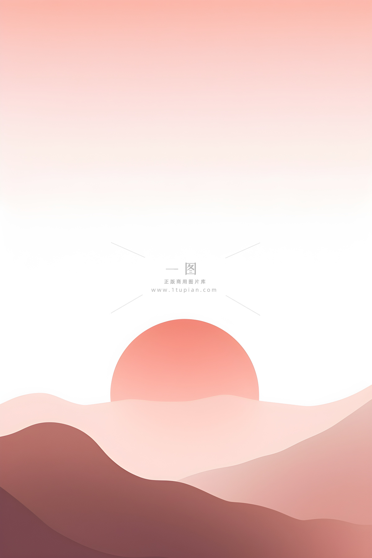 简约扁平意境山脉背景