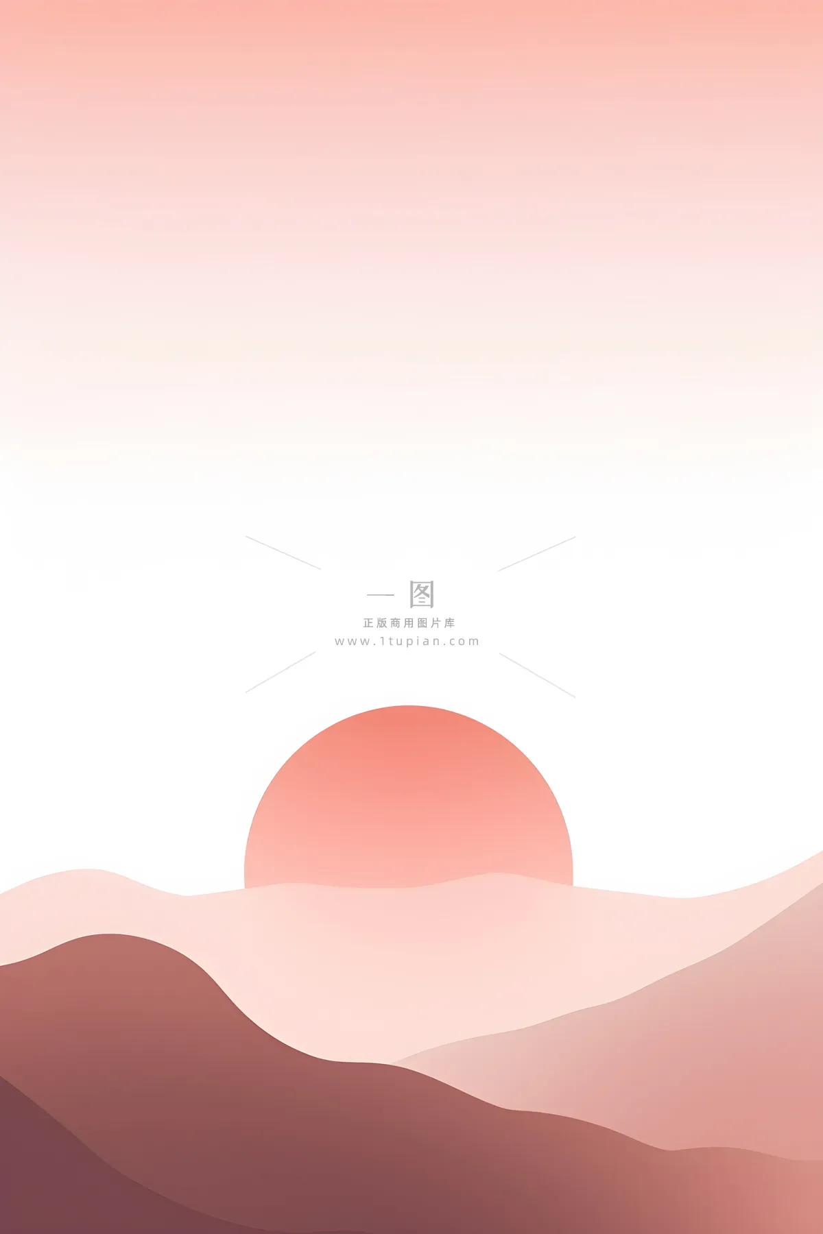 简约扁平意境山脉背景