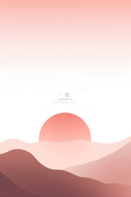 简约扁平意境山脉背景 简约扁平意境山脉背景