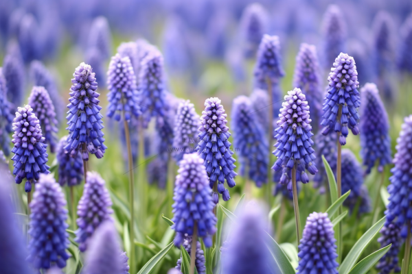 紫色葡萄花信子鲜花摄影图