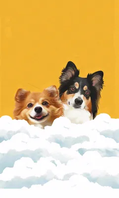 宠物常识宠物攻略猫狗卡通插画背景