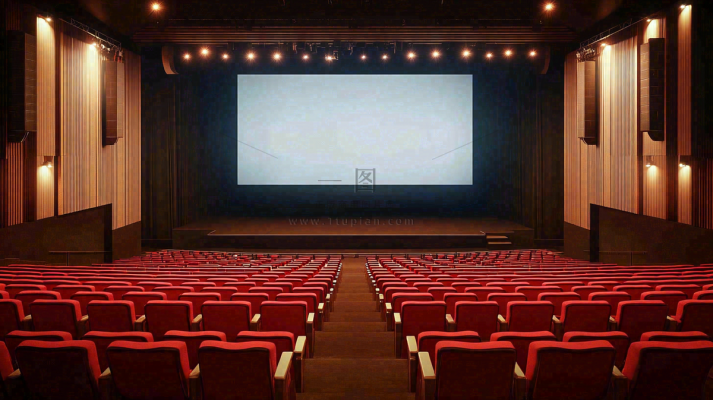 豪华电影院观影厅场景摄影图