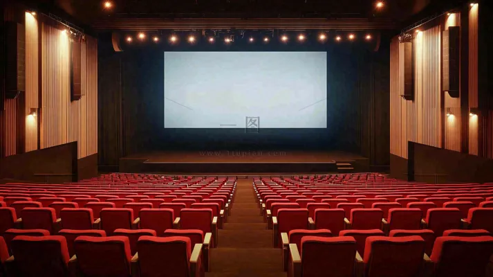 豪华电影院观影厅场景摄影图