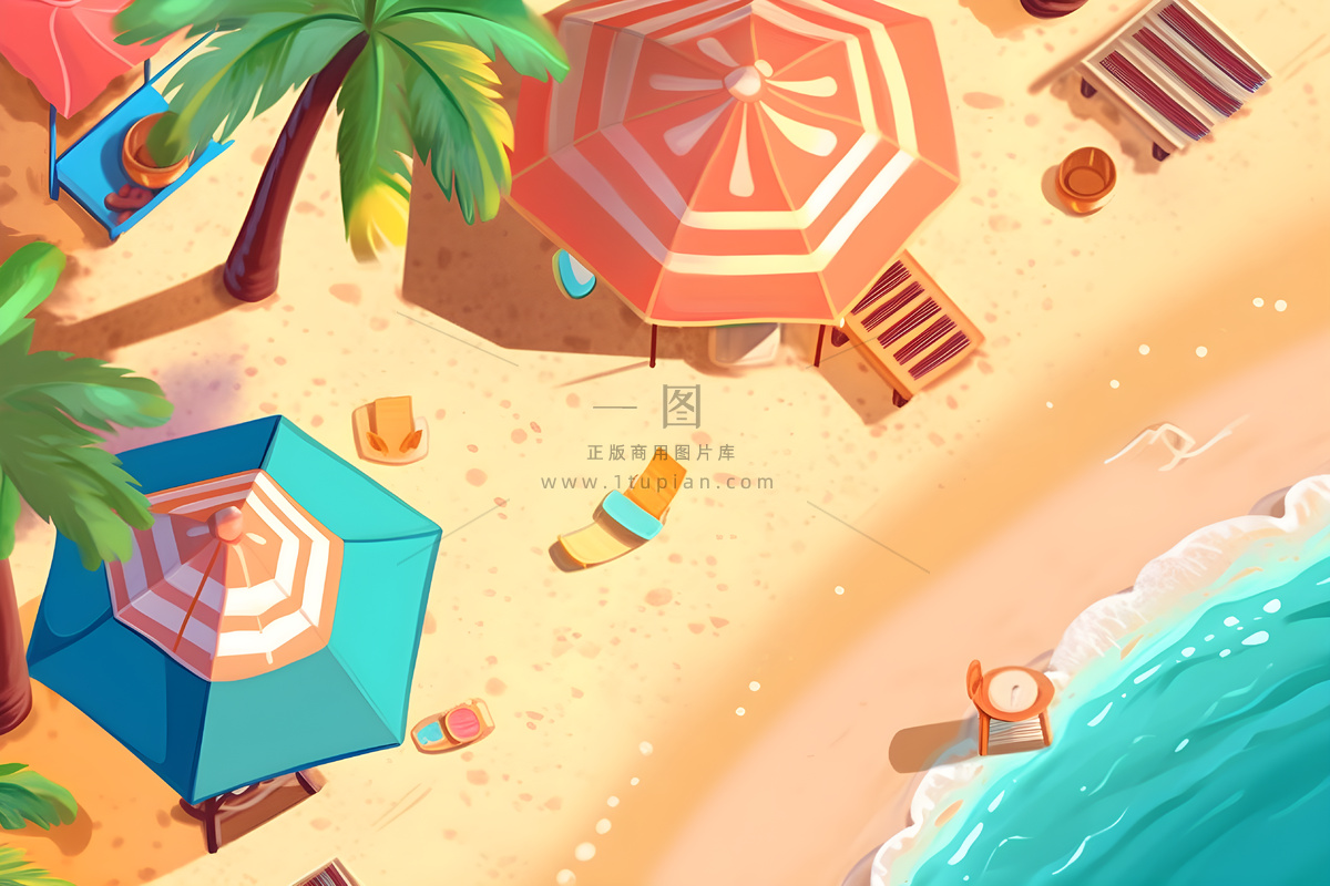 海滩海边夏日游泳背景