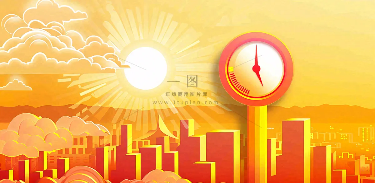 高温预警通知公告背景