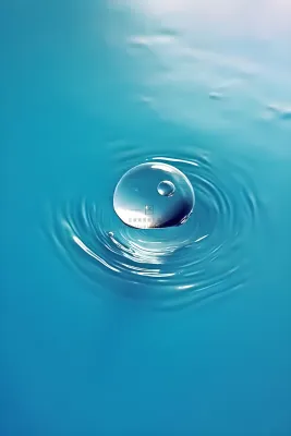 青色大气水滴露珠背景