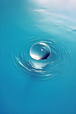 青色大气水滴露珠背景 青色大气水滴露珠背景