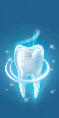 牙医牙科牙齿清洁美白插画背景