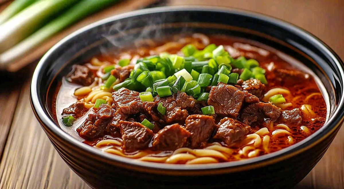 红烧牛肉面粉美食面食摄影图